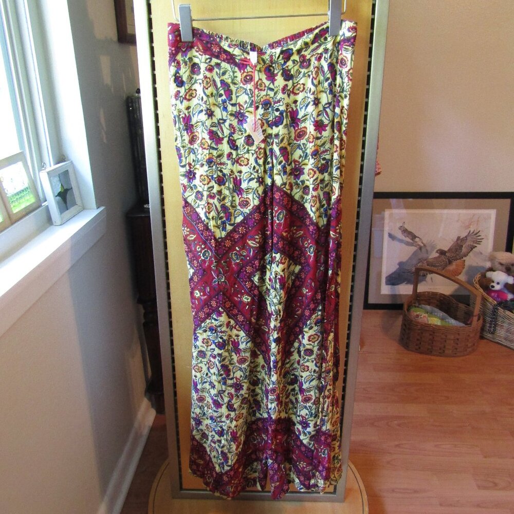 Anthropologie Raga Phoenix Split Pants in Red/Yellow